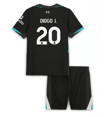 Liverpool Diogo Jota #20 Replica Away Stadium Kit for Kids 2024-25 Short Sleeve (+ pants)